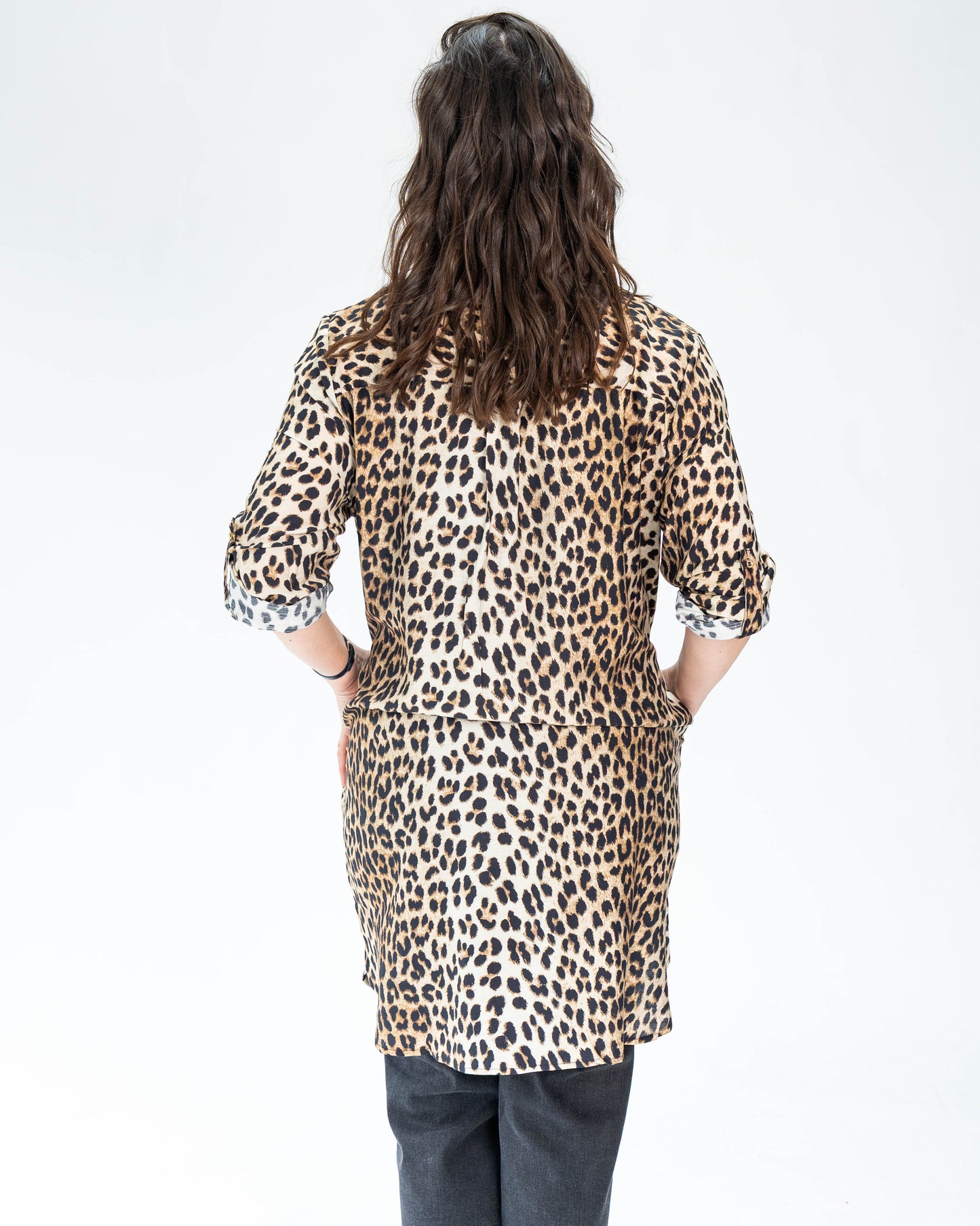 Blusa Sofía Animal Print Café