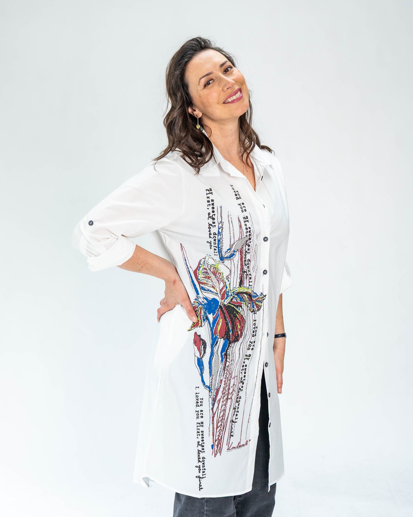 Blusón Letras Blanco