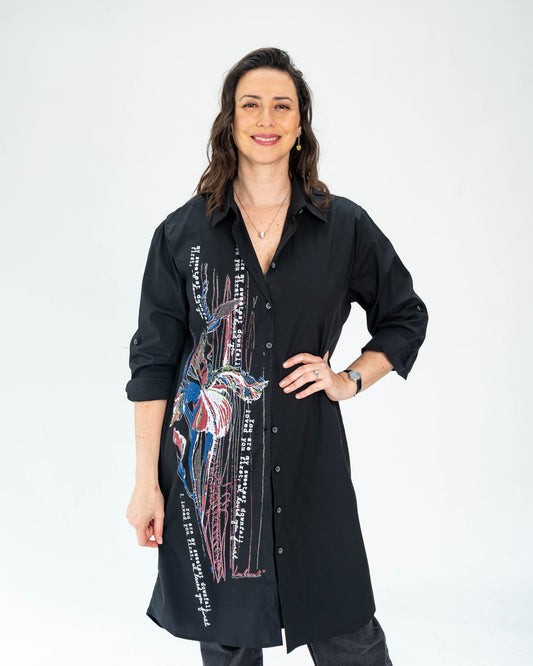 Blusón Letras Negro