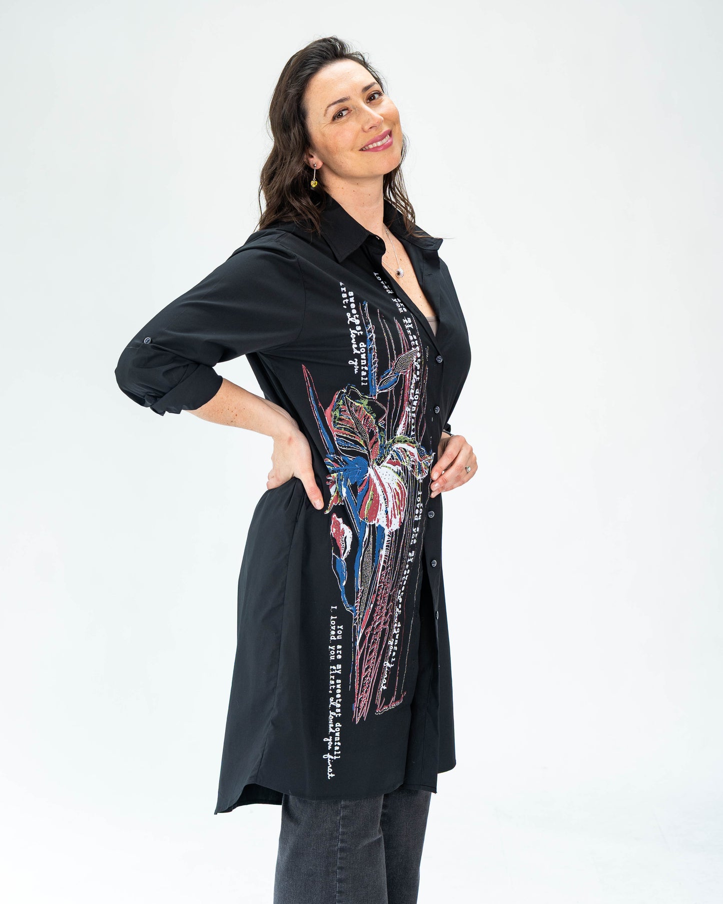 Blusón Letras Negro