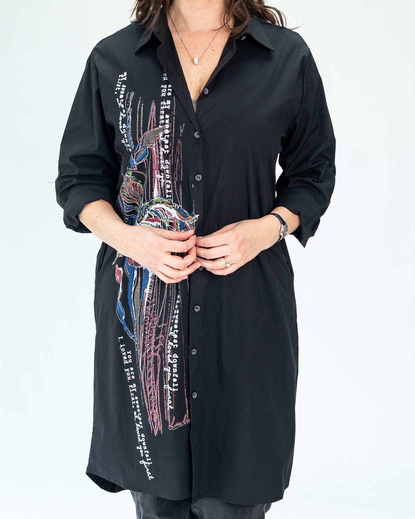 Blusón Letras Negro