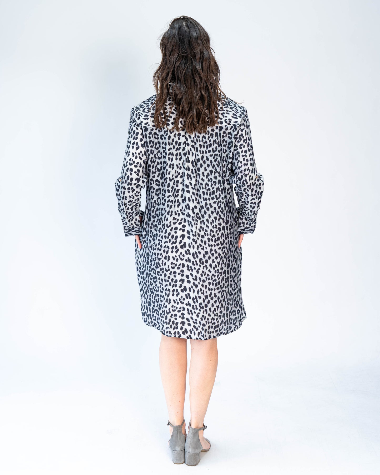 Blusa Sofía Animal Print Gris