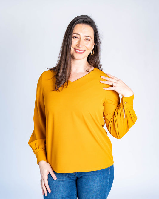 Blusa Pilar Mostaza