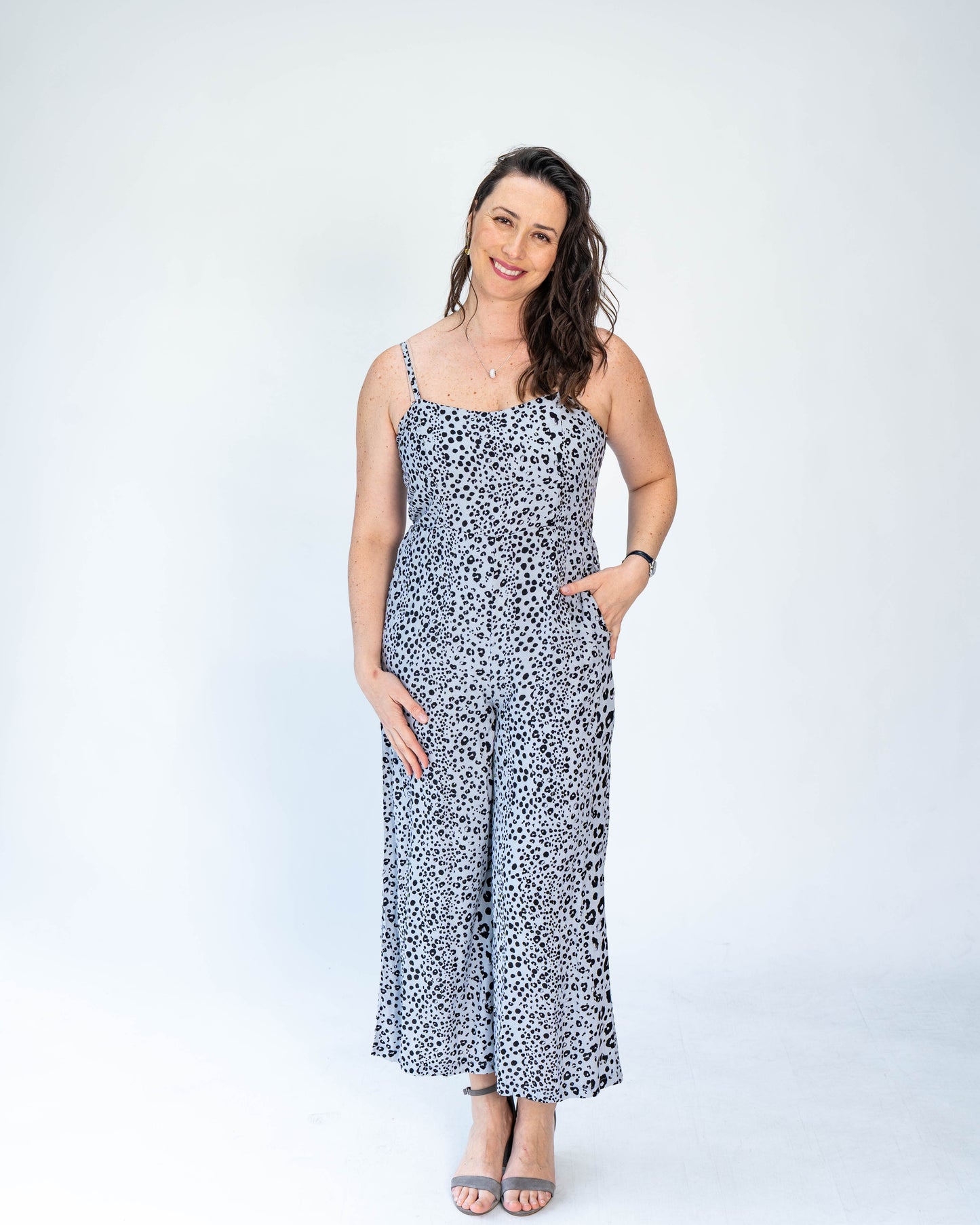 Enterito Irene Animal Print Gris