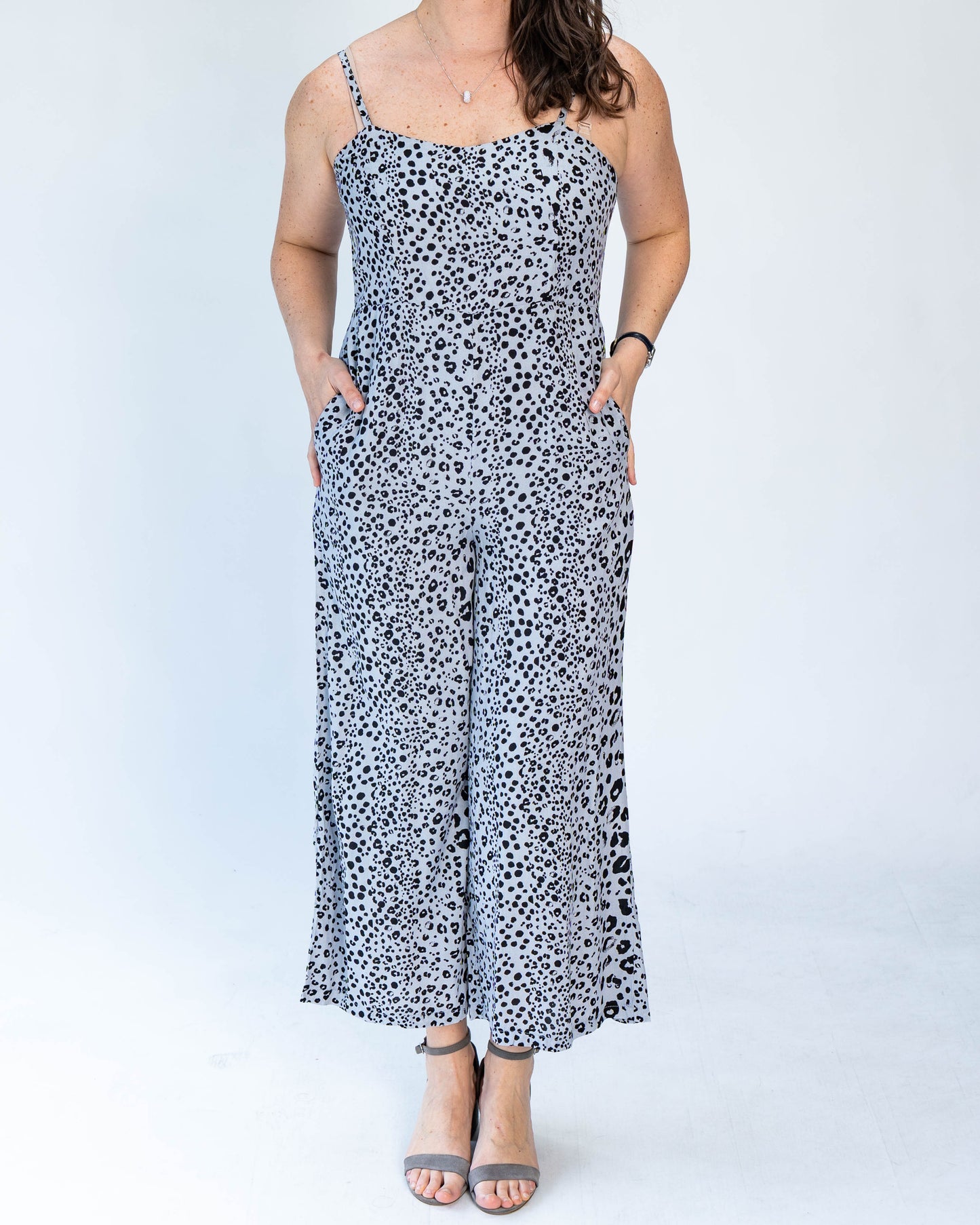 Enterito Irene Animal Print Gris