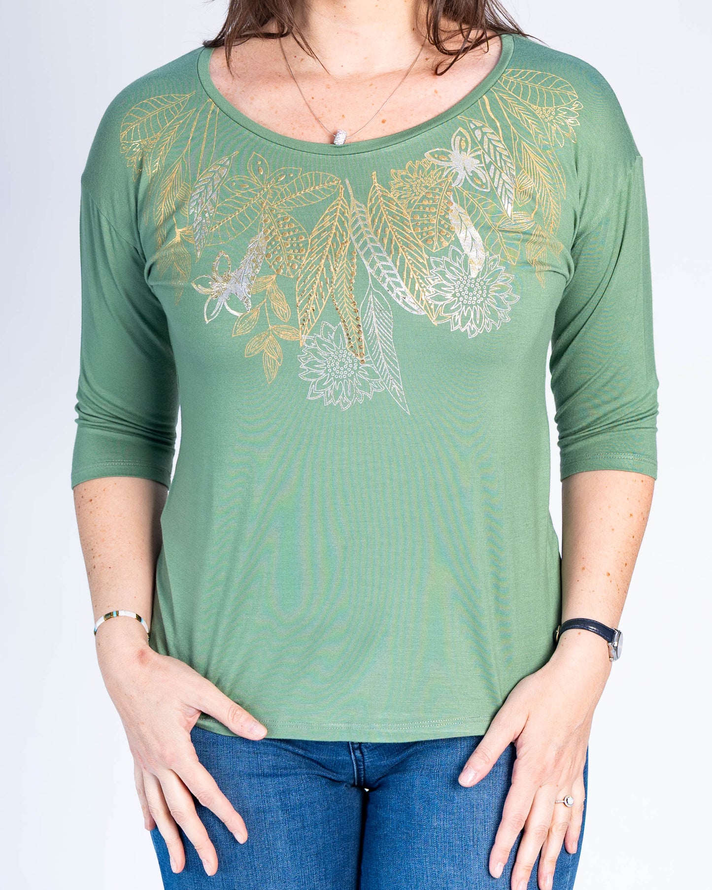Polera Patricia Gold Verde