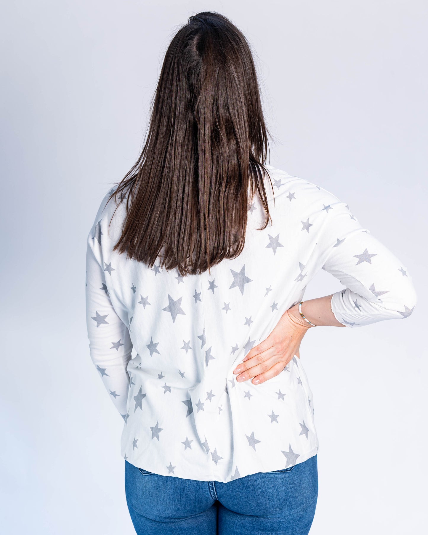 Polera Abigail Estrellas Blanco