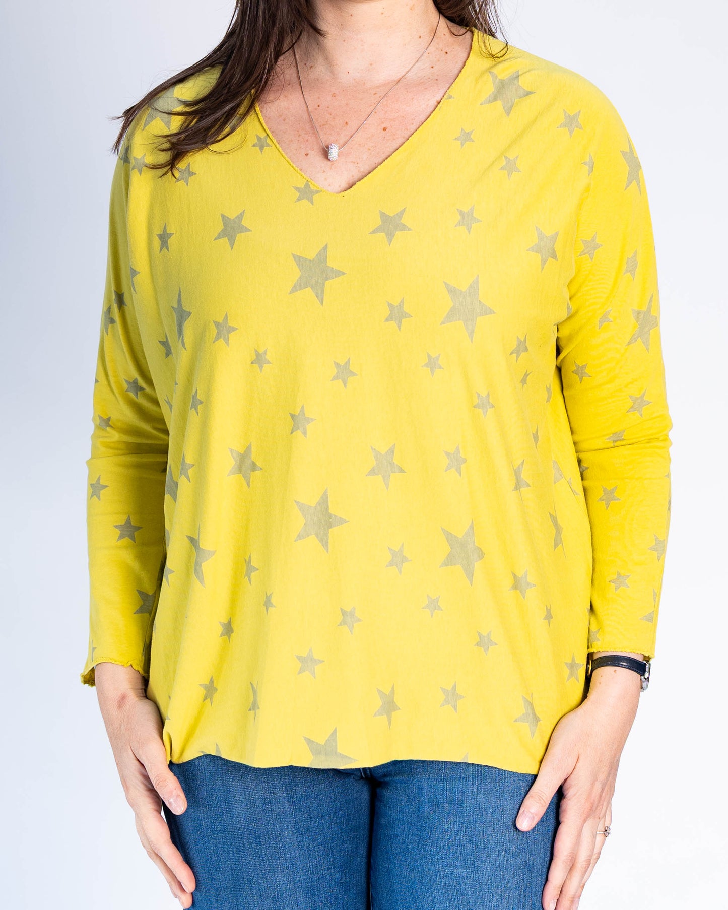 Polera Abigail Estrellas Amarilla