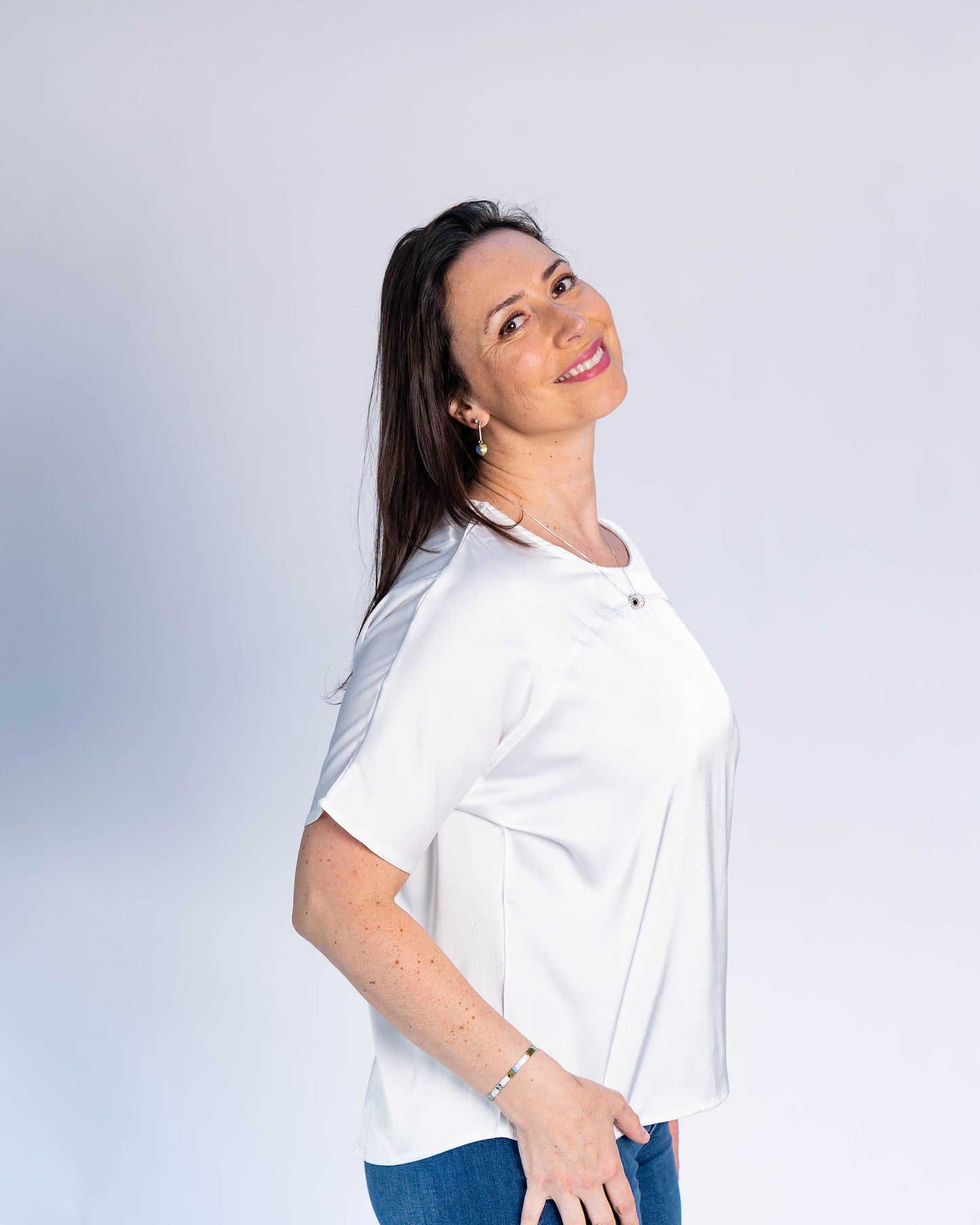 Blusa Moira De Raso Blanco