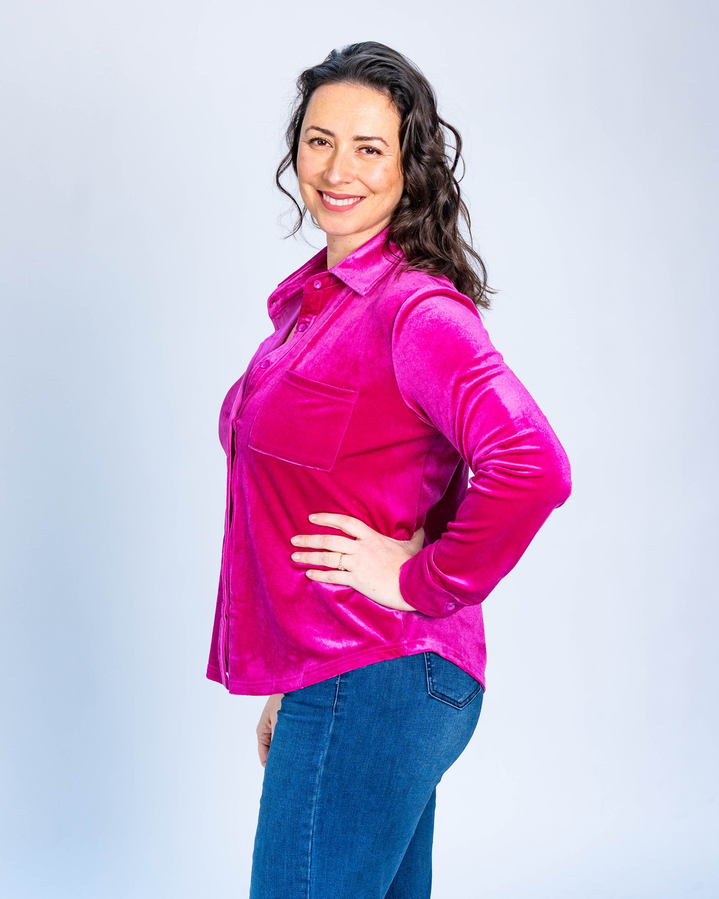 Blusa Velvet Fucsia