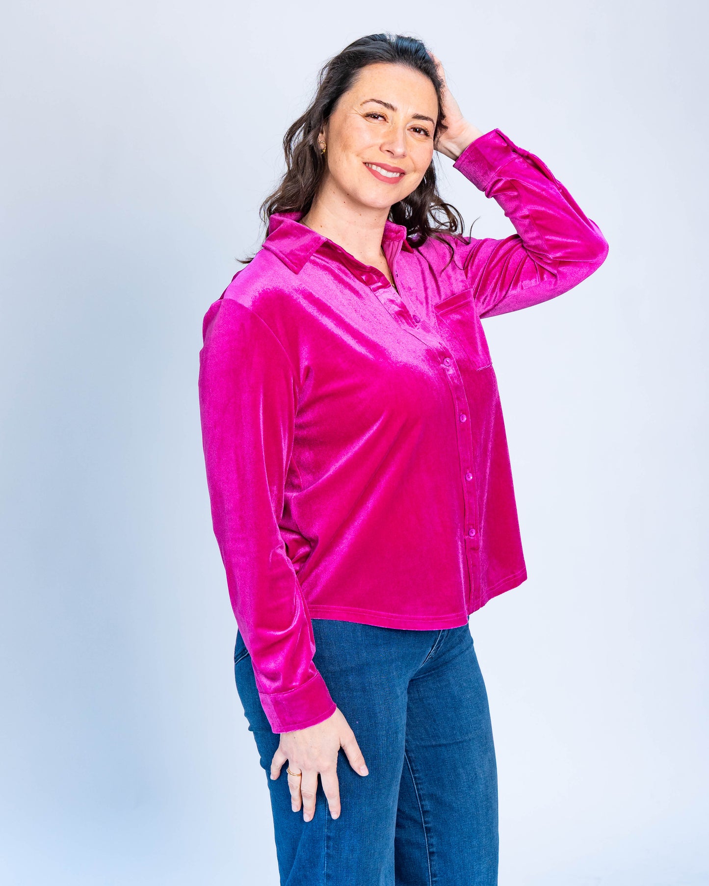 Blusa Velvet Fucsia