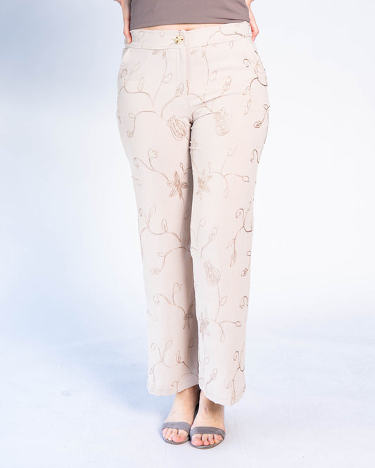 Pantalón Alejandro Flores Beige
