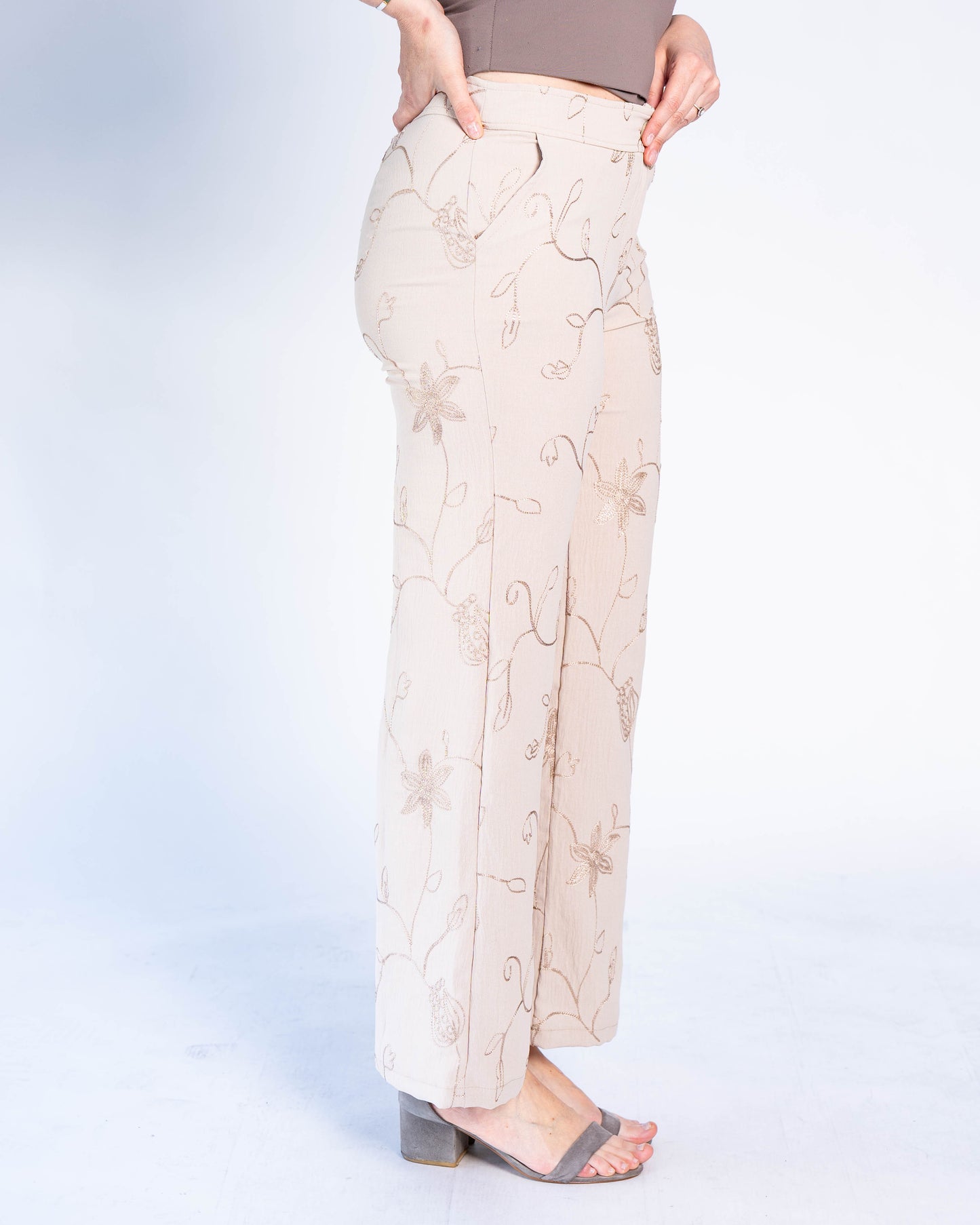 Pantalón Alejandro Flores Beige