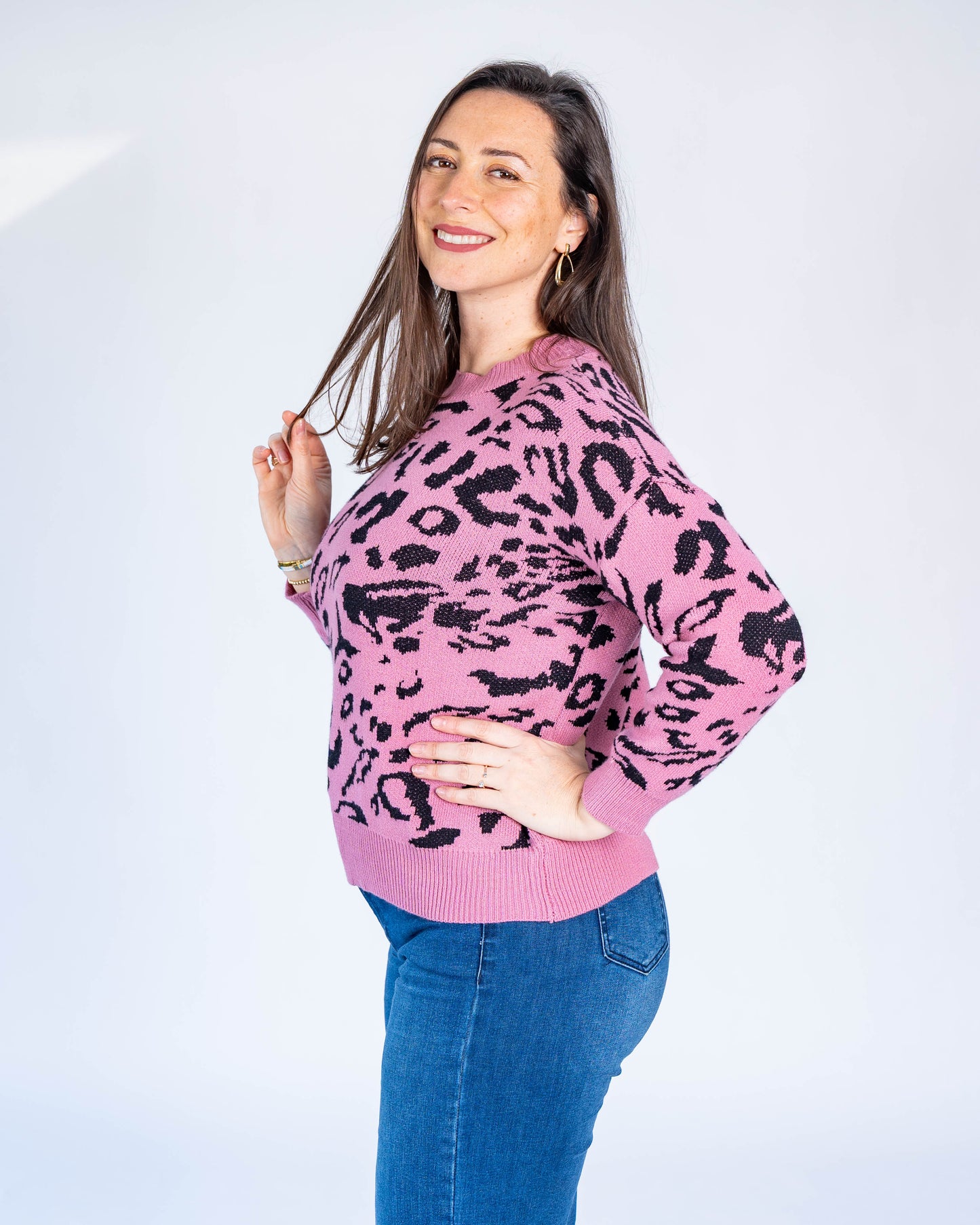 Sweater Print Cora Rosa