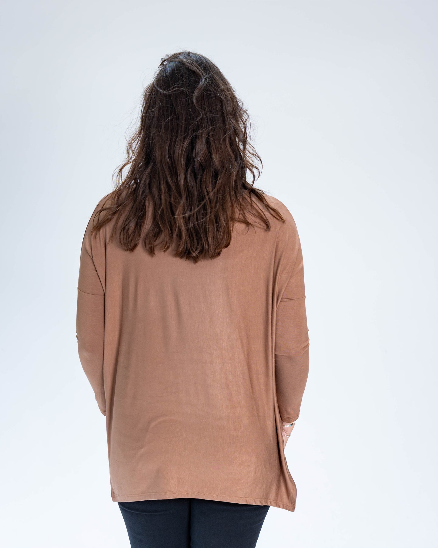 Polera Cony Manga Larga Café