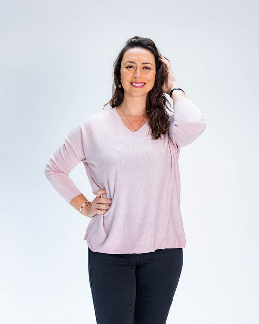 Sweater Hilo Patty Palo Rosa