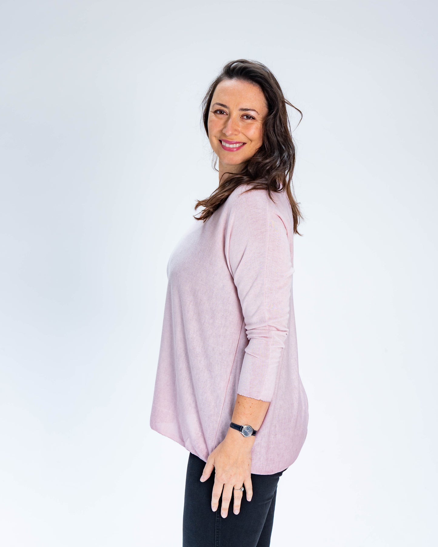 Sweater Hilo Patty Palo Rosa