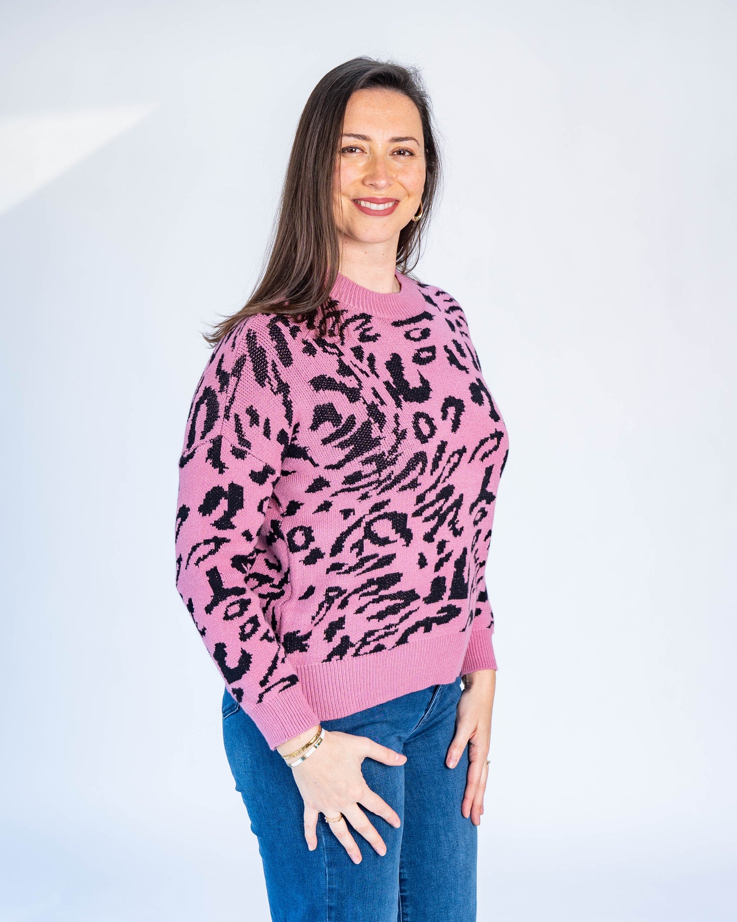 Sweater Print Cora Rosa