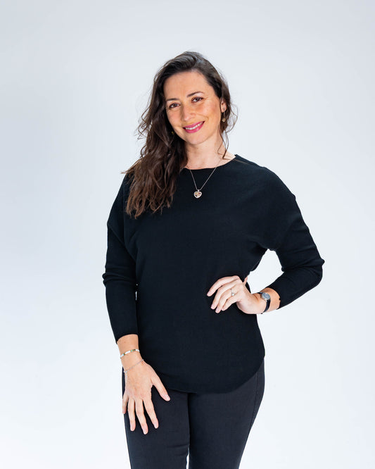 Sweater Liso Camille Negro