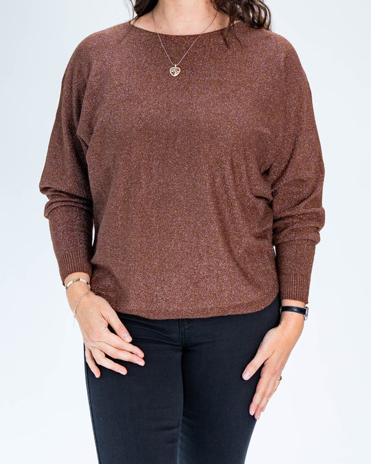 Sweater Caroline Lurex Café