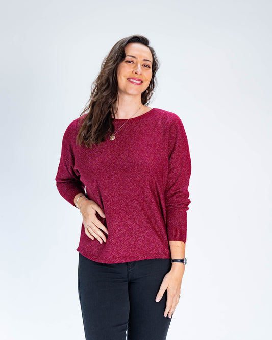 Sweater Caroline Lurex Burdeo