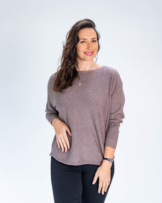 Sweater Caroline Lurex Rosado