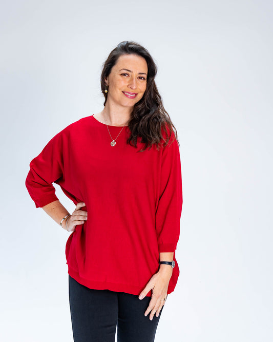 Sweater Liso Mery Rojo