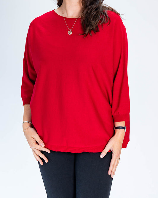 Sweater Liso Mery Rojo
