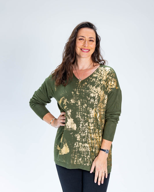 Sweater Ana Dorado Verde