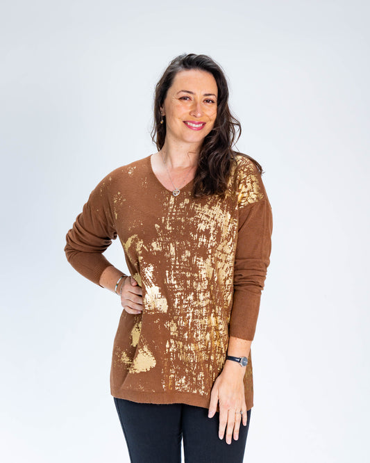Sweater Ana Dorado Café