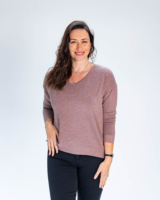 Sweater Julieta Lurex Rosado