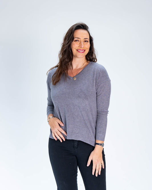 Sweater Julieta Lurex Gris