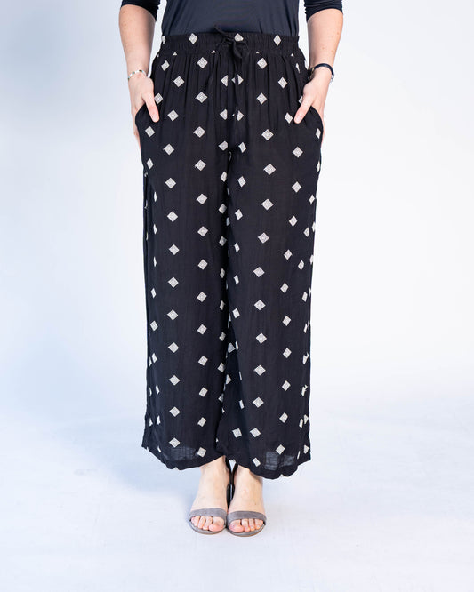 Pantalón Florencia Triángulos Negro