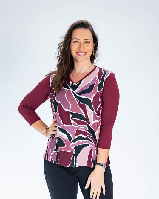 Polera Valentina Burdeo