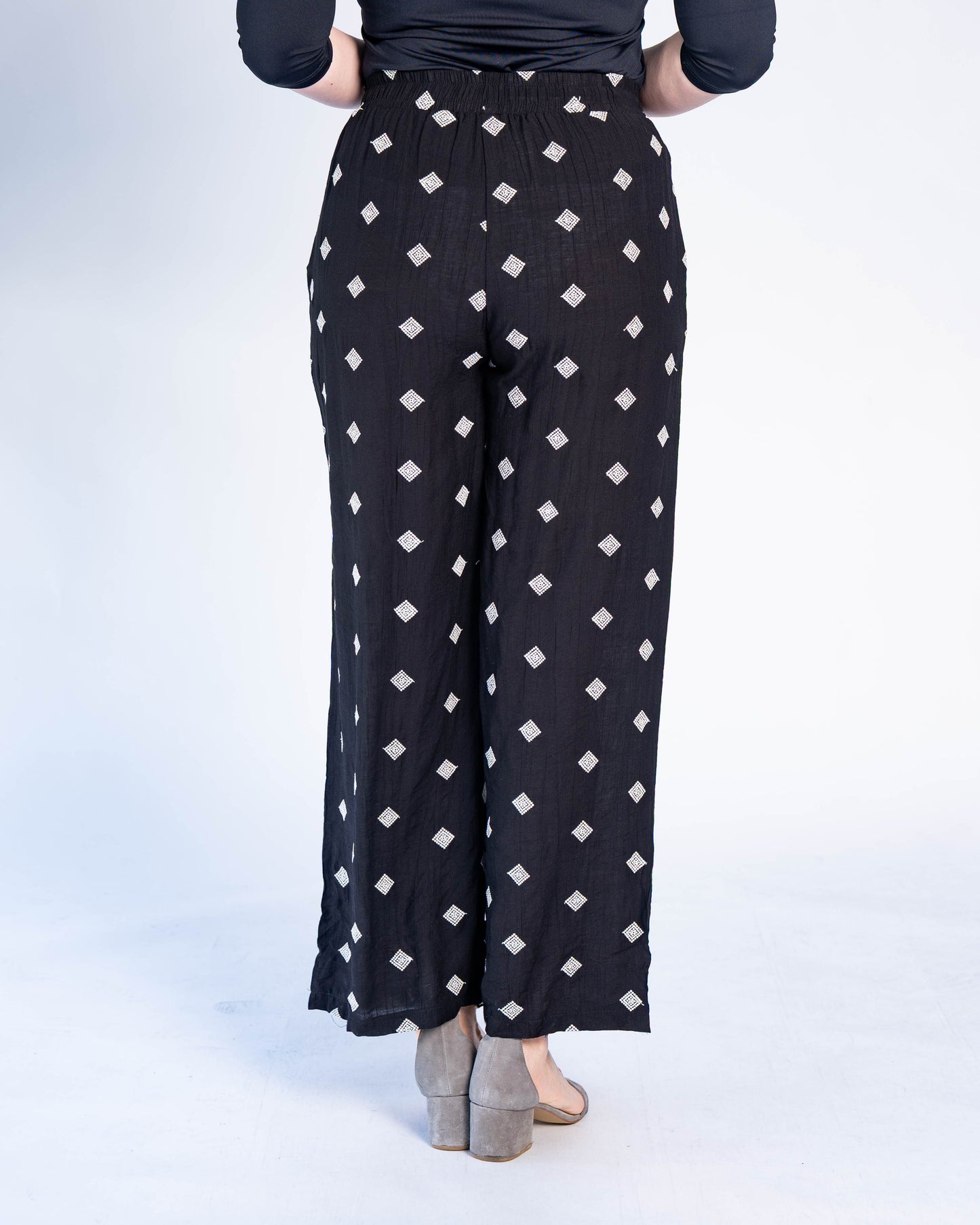 Pantalón Florencia Triángulos Negro