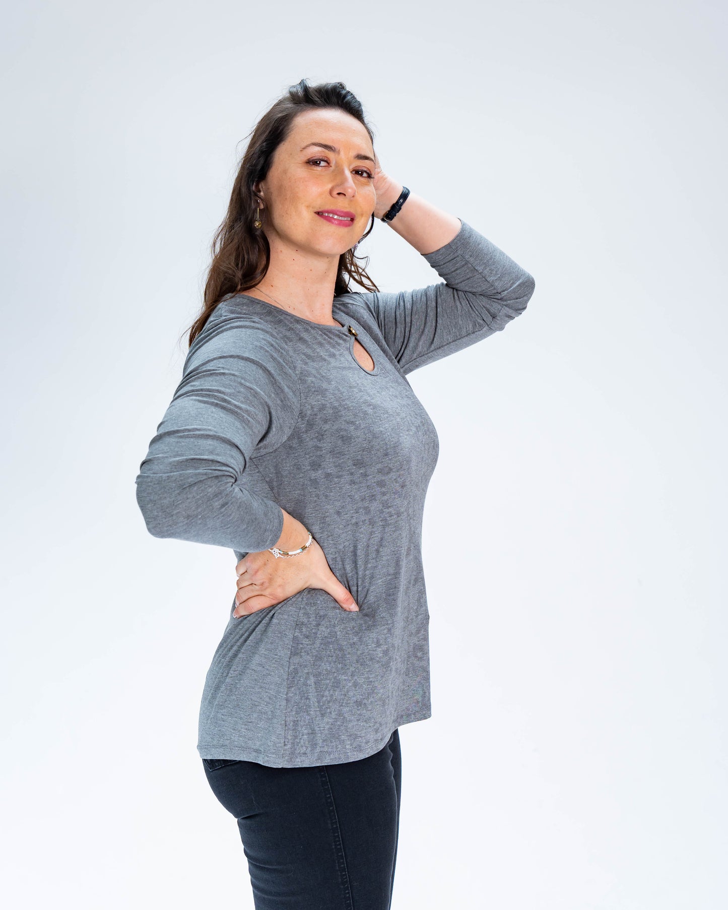 Polera Paula Gold Gris