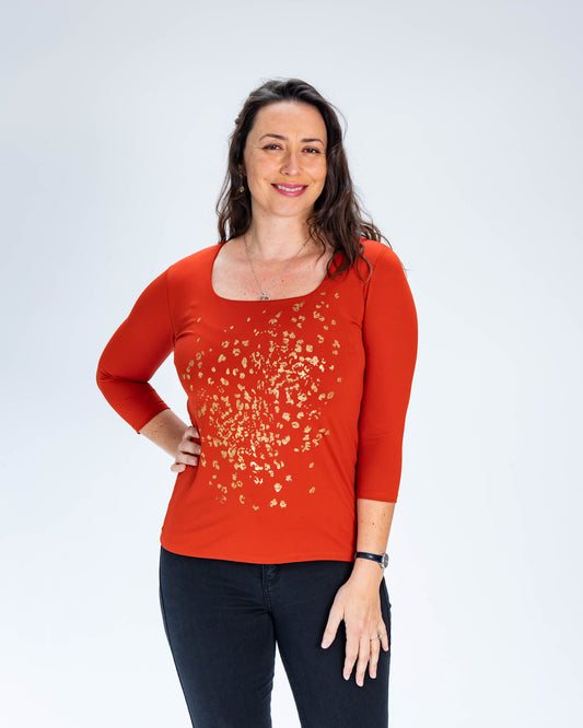 Polera Básica Carolina Gold Terracota