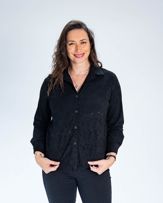 Chaqueta Mariane Gamuza Negro