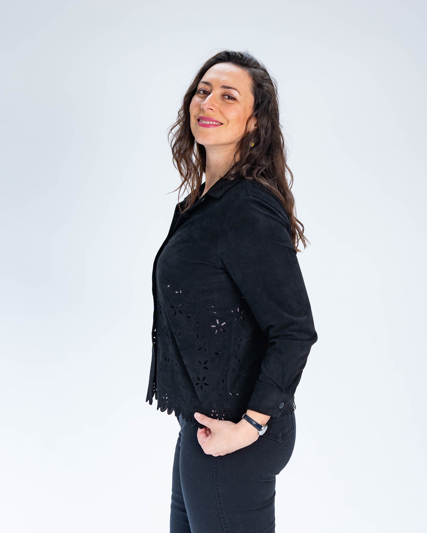 Chaqueta Mariane Gamuza Negro