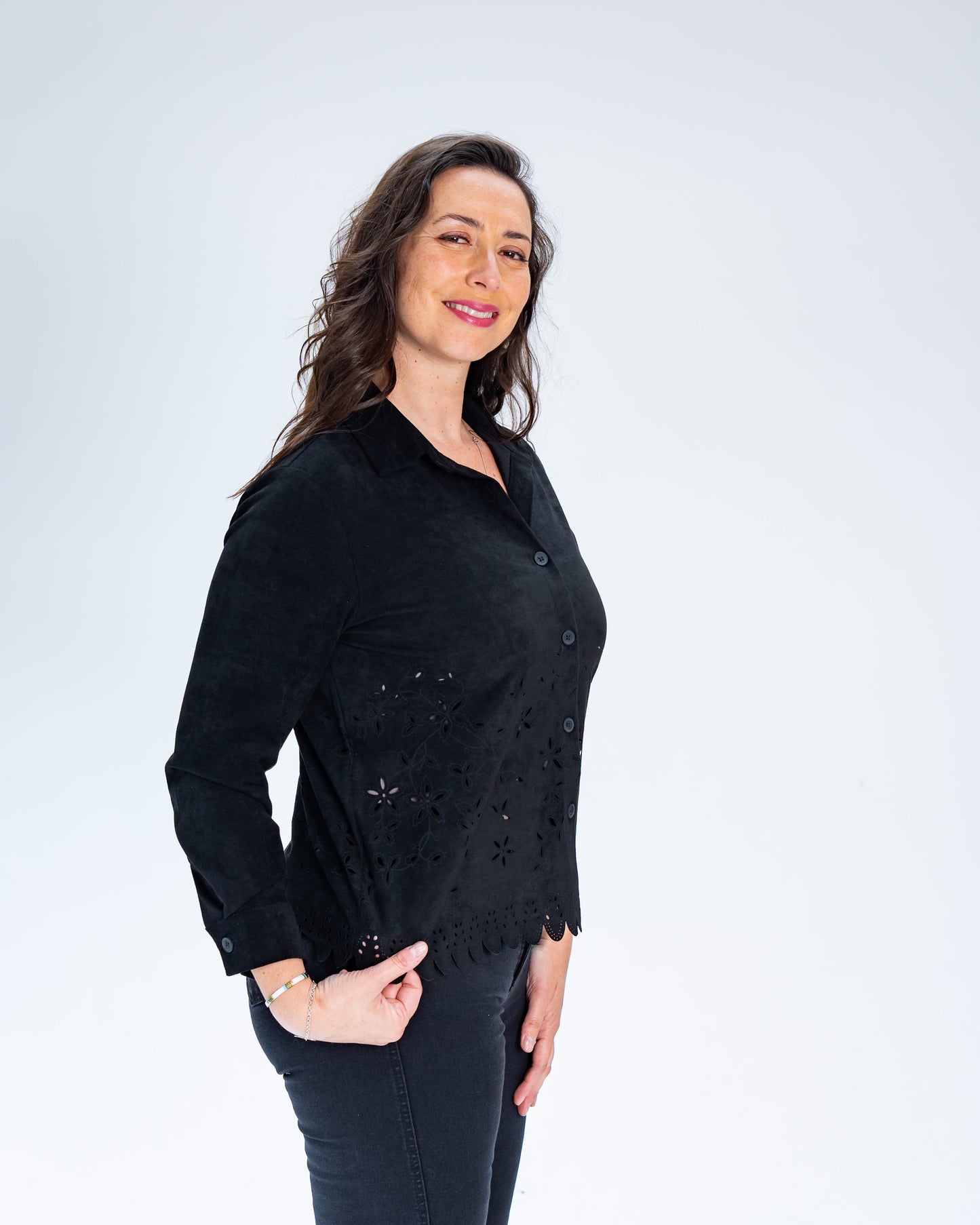 Chaqueta Mariane Gamuza Negro