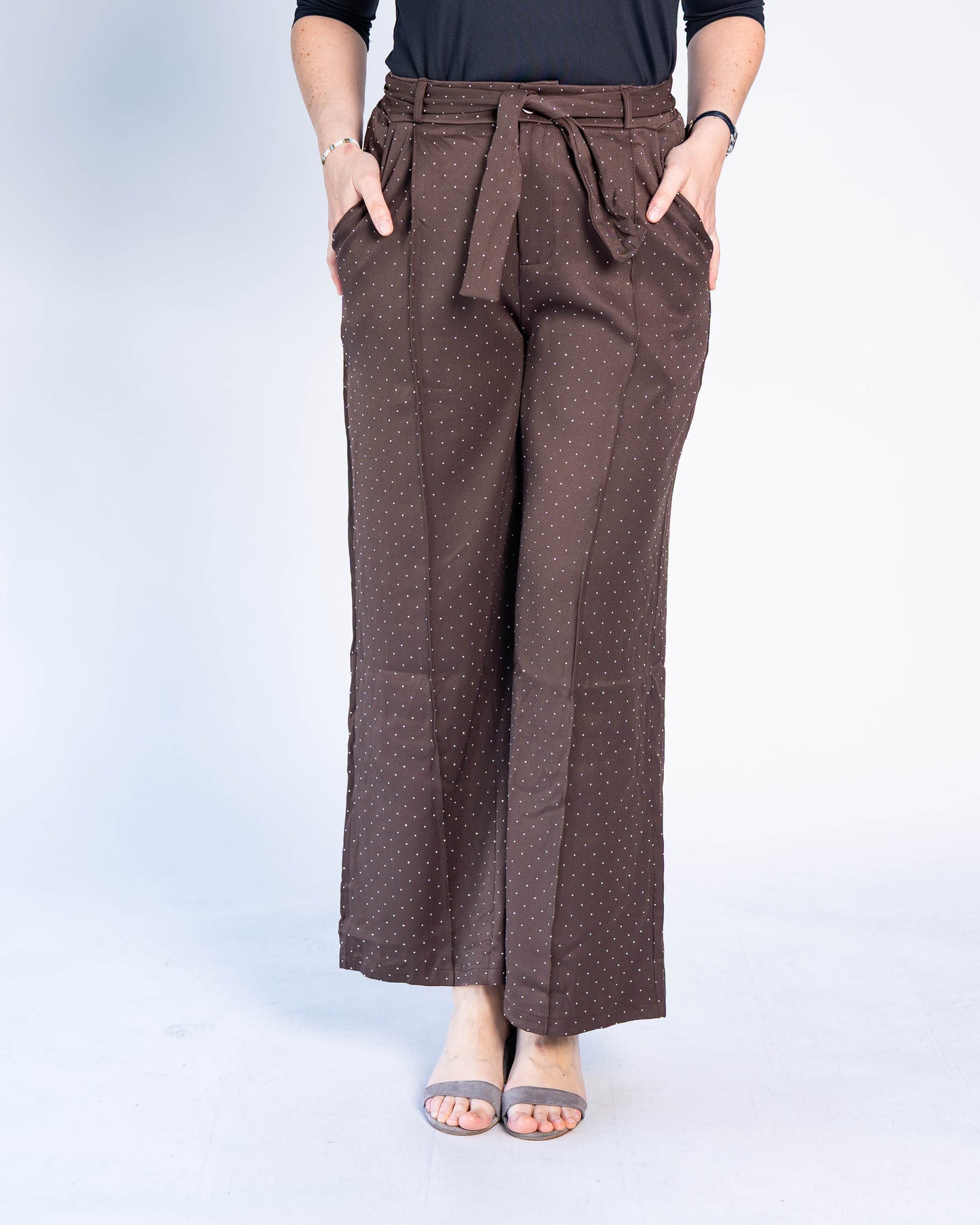 Pantalón Trinidad Brillos Café