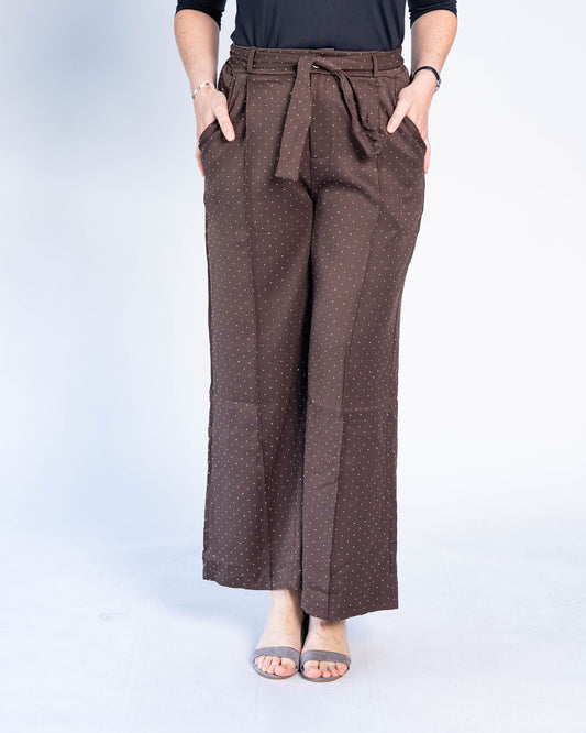 Pantalón Trinidad Brillos Café
