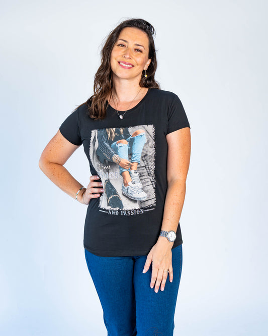 Polera Turca Street Fashion Negro