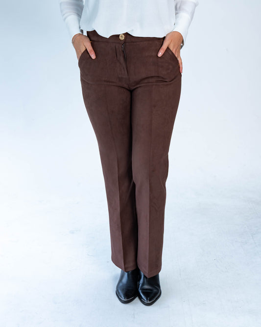 Pantalón Nicolas Gamuza Chocolate