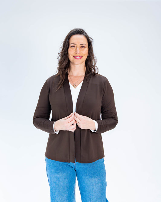 Chaqueta Manga Larga Antonella Chocolate