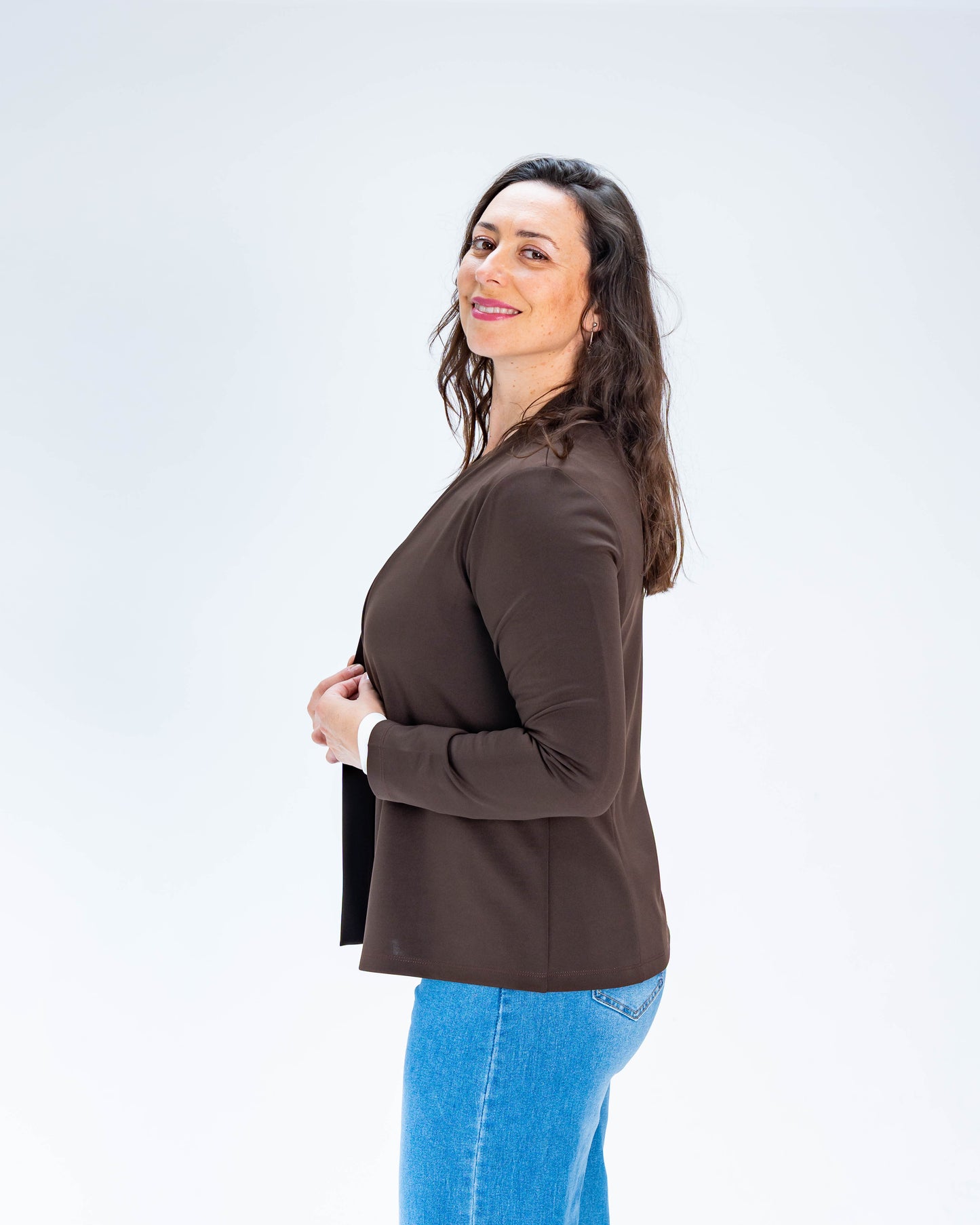 Chaqueta Manga Larga Antonella Chocolate