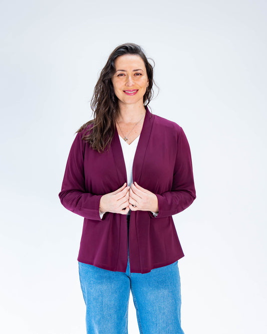 Chaqueta Antonella Manga Larga Merlot