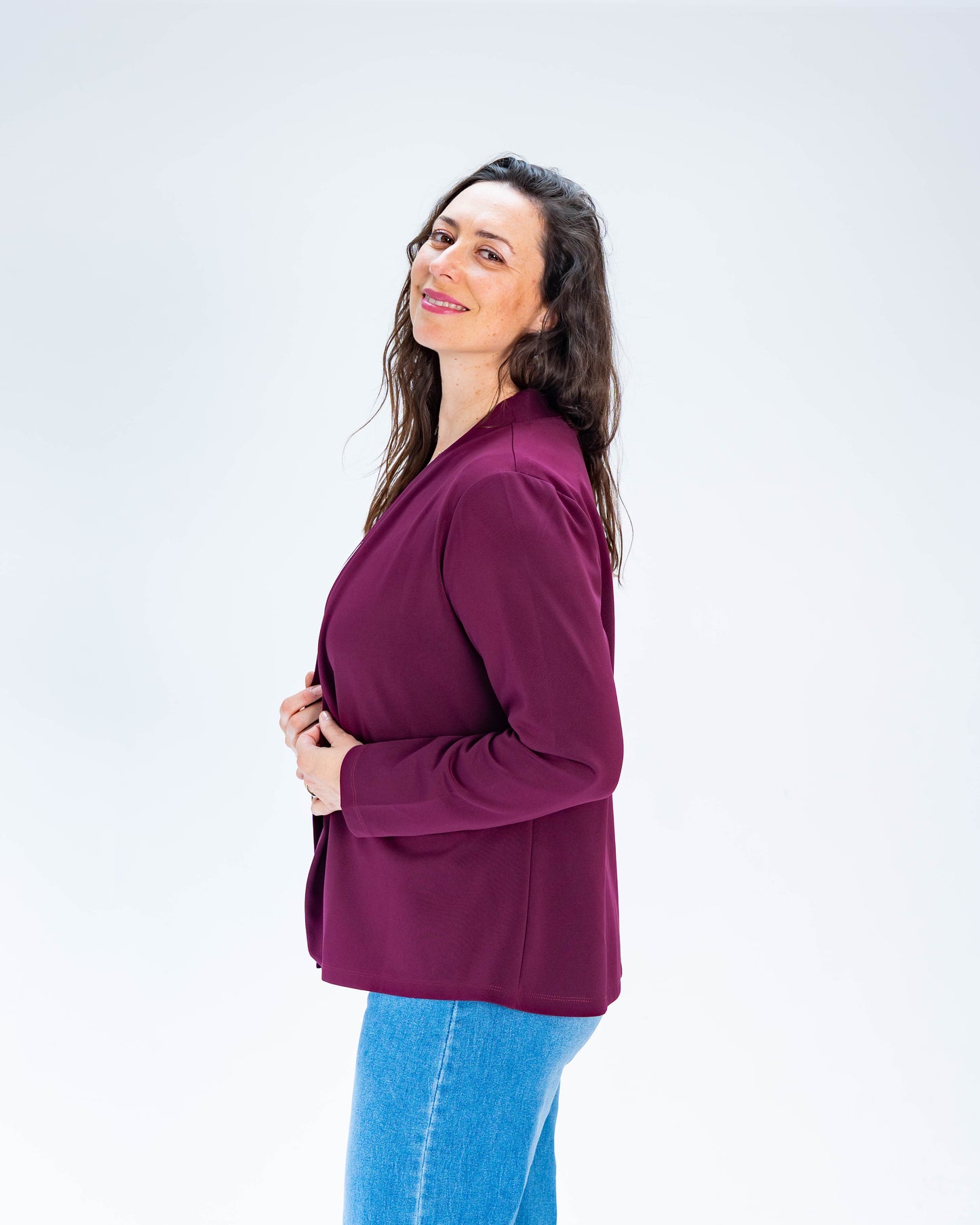 Chaqueta Antonella Manga Larga Merlot