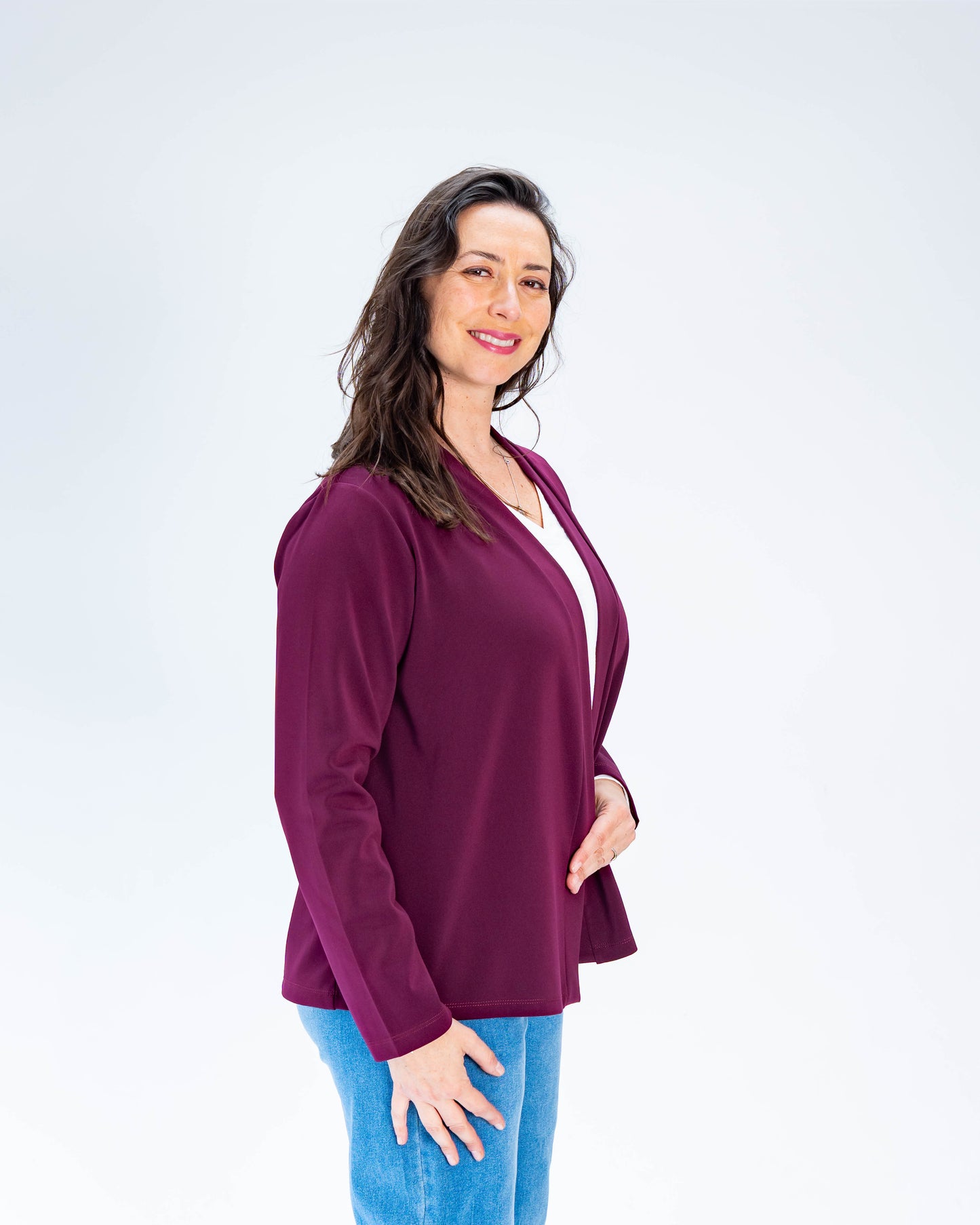 Chaqueta Antonella Manga Larga Merlot