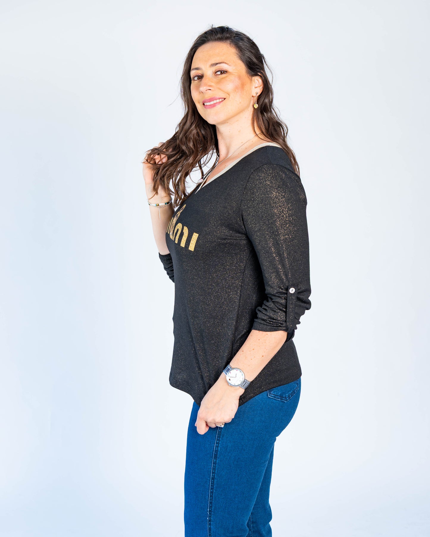 Polera Mimi Gold Negro